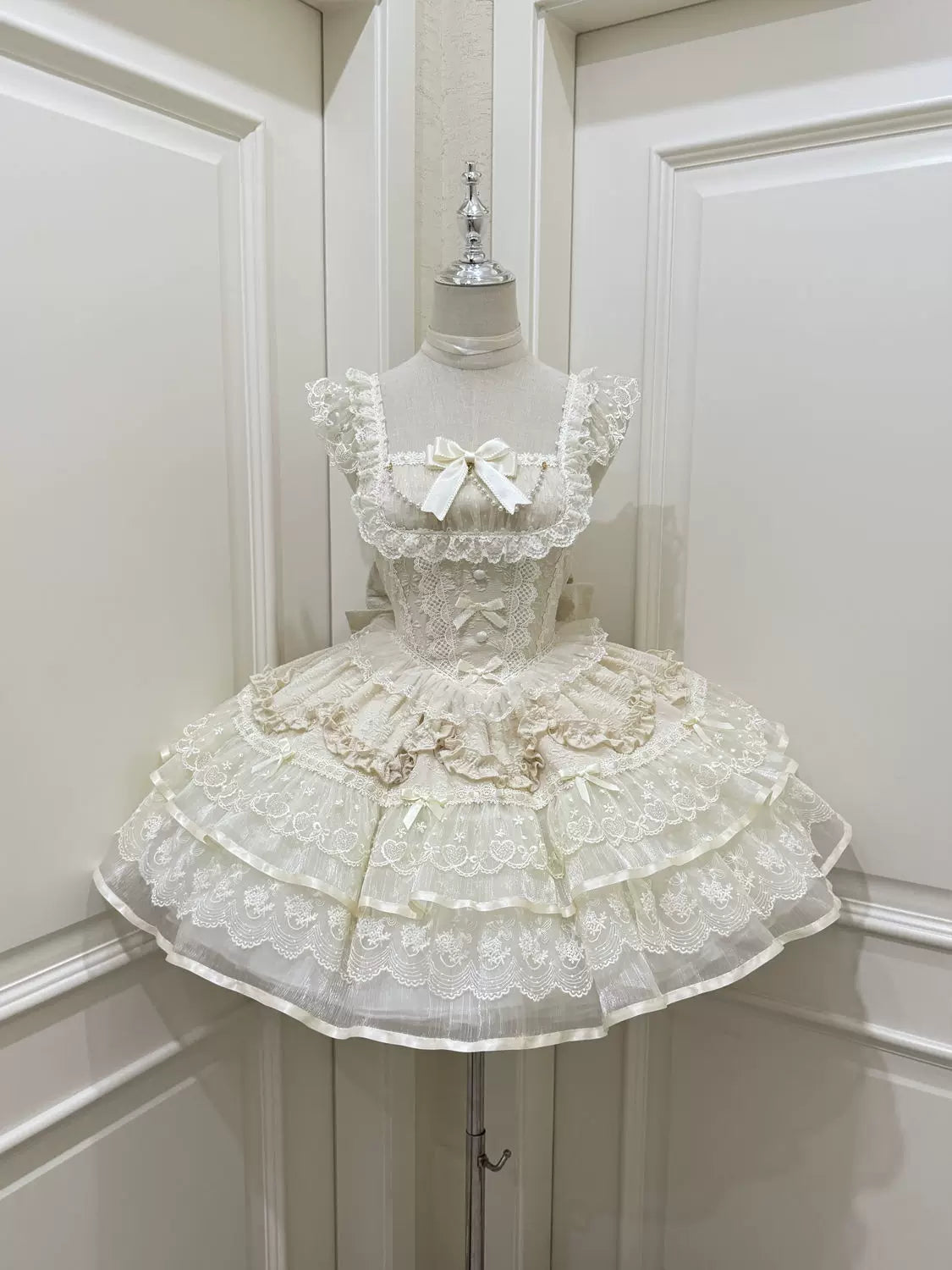 Ballet Dream - Sweet Lolita JSK Dress, Petal-like Layered Skirt - image 3