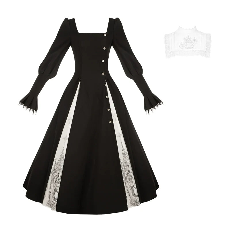 Raven's Night Song Oriental Gothic Lolita Dress Set - image 60