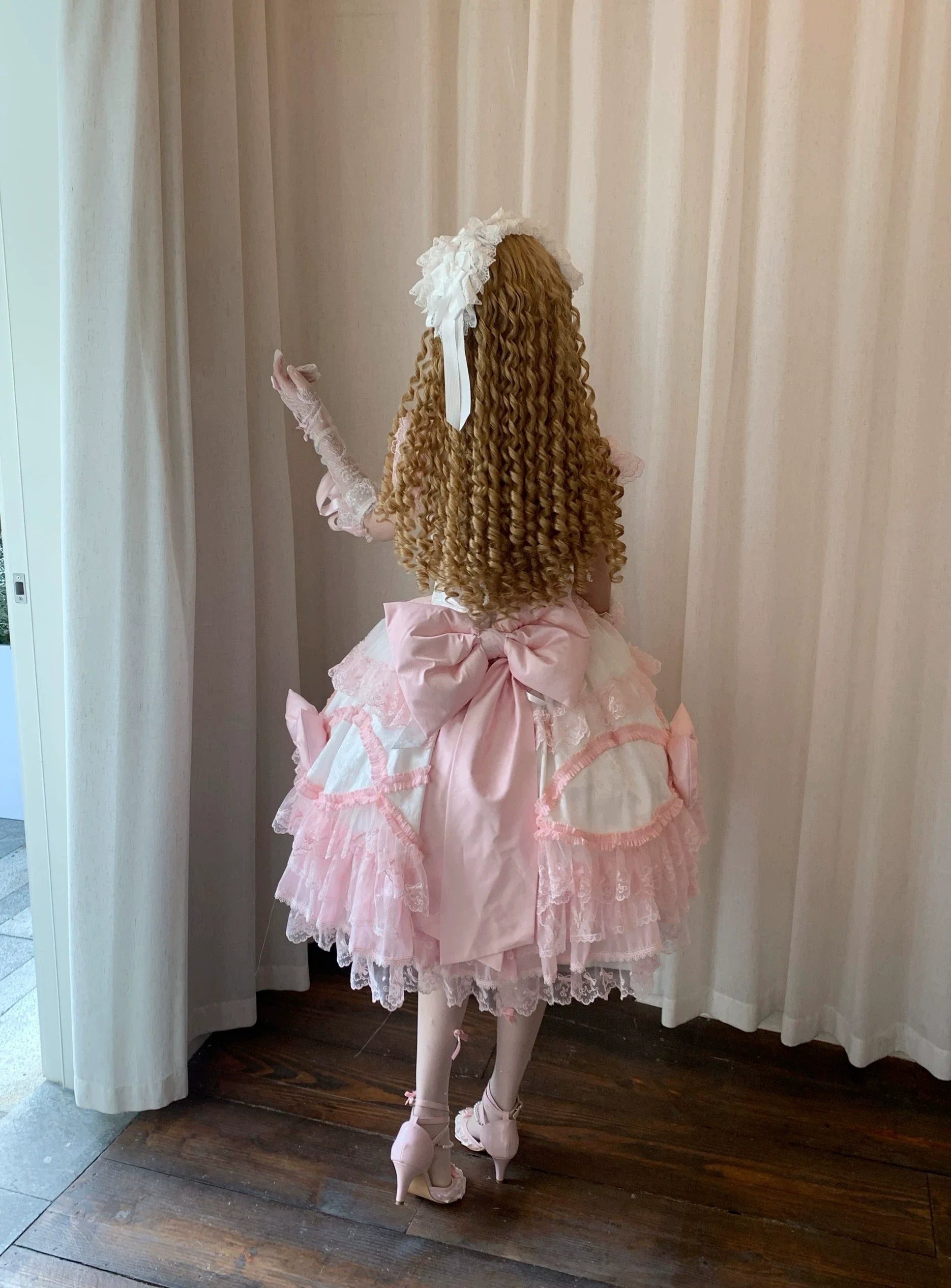 Floral Dream Isle - Sweet Lolita Doll-like JSK Dress, Bows & Lace - image 20