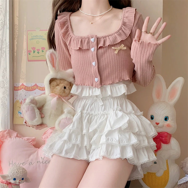 Cotton Lolita Bloomer, Loose Ruffled Hem - image 2