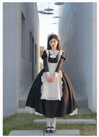 Kiss Kiss - Vintage Maid Lolita OP Dress and Apron - image 5