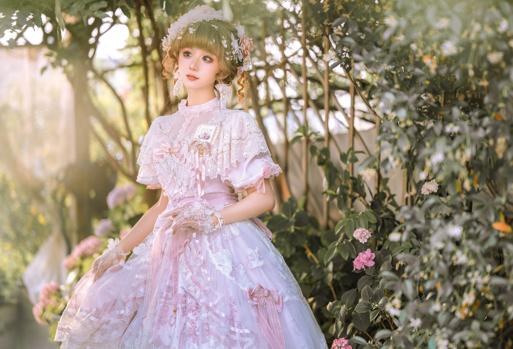 Sunset Realm Lolita Bride Gorgeous OP FS - image 11