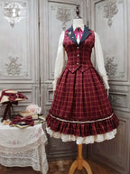 Rose - Elegant Lolita Fishbone Grid Skirt Customized - image 1