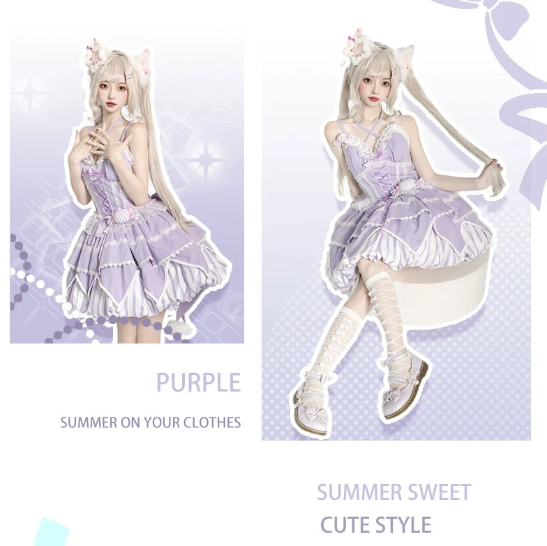 Sweety Gummy - Sweet Lolita JSK Dress Big Bow Flower Bud Lolita Dress - image 12
