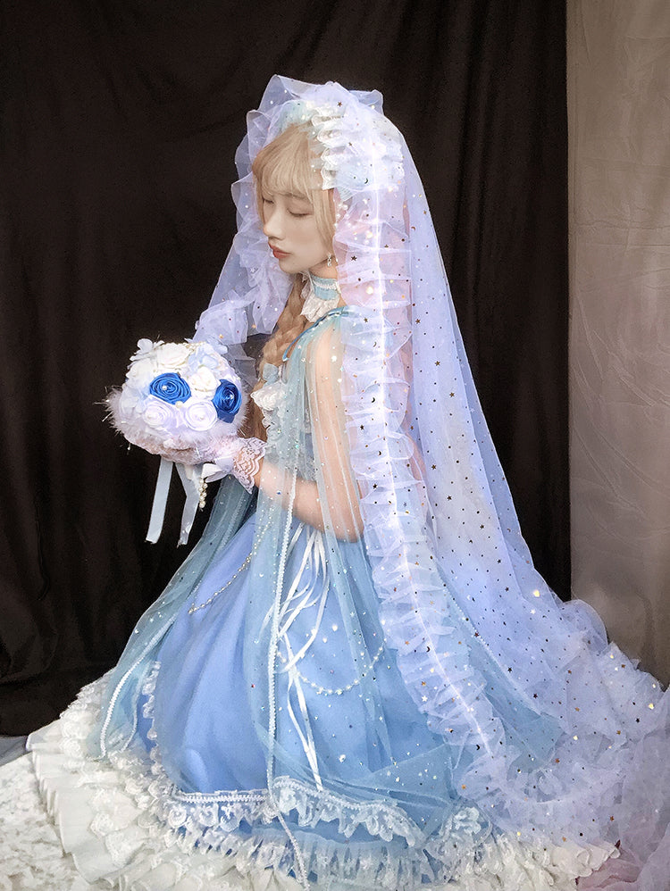 Fate Quartet Gothic Bridal Lolita JSK Dress - image 21