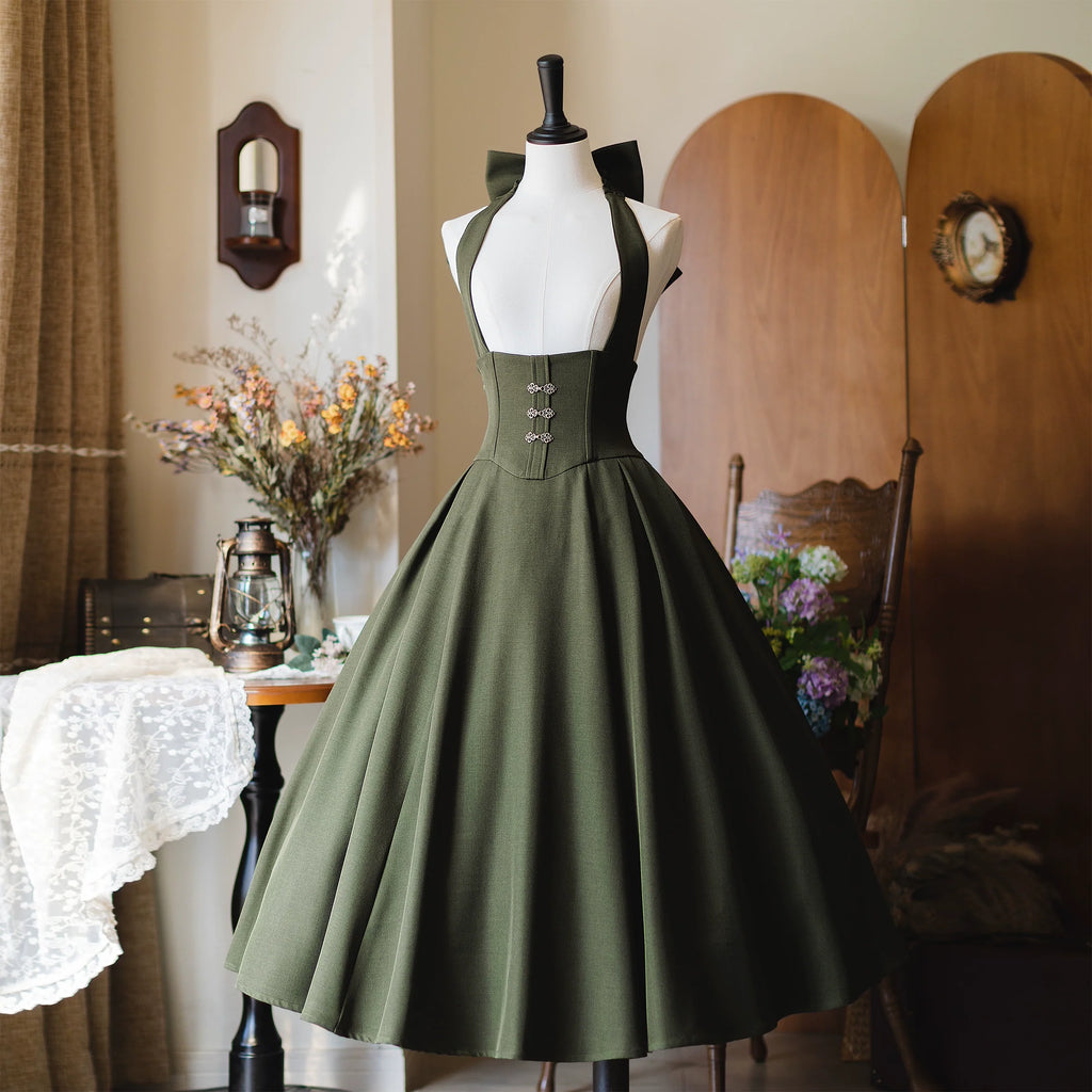 Vintage Lolita Fishbone Halter Skirt and Autumn Jacket - image 35