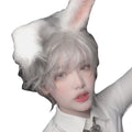 Mr. Rabbit - Gray Slightly Short Curly Wig - image 3