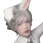 Mr. Rabbit - Gray Slightly Short Curly Wig - image 3
