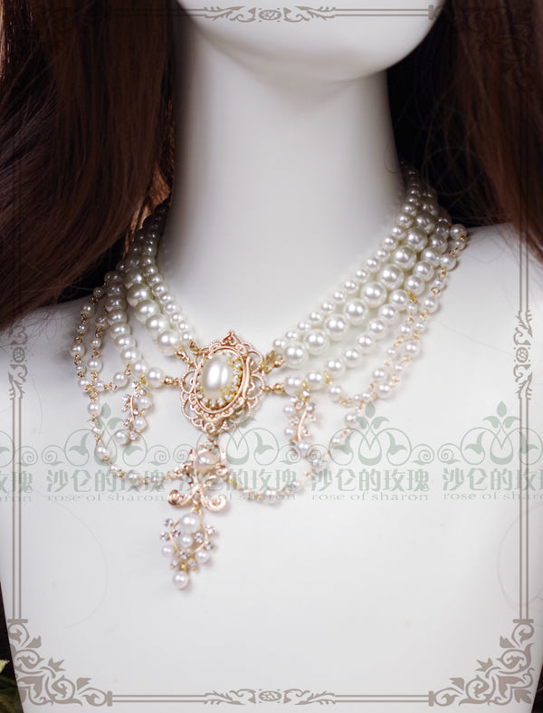 Baroque Layered Pearl Lolita Necklace - image 9
