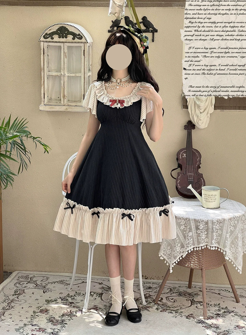 Cotton Plus Size Lolita OP Dress with Pockets - image 2