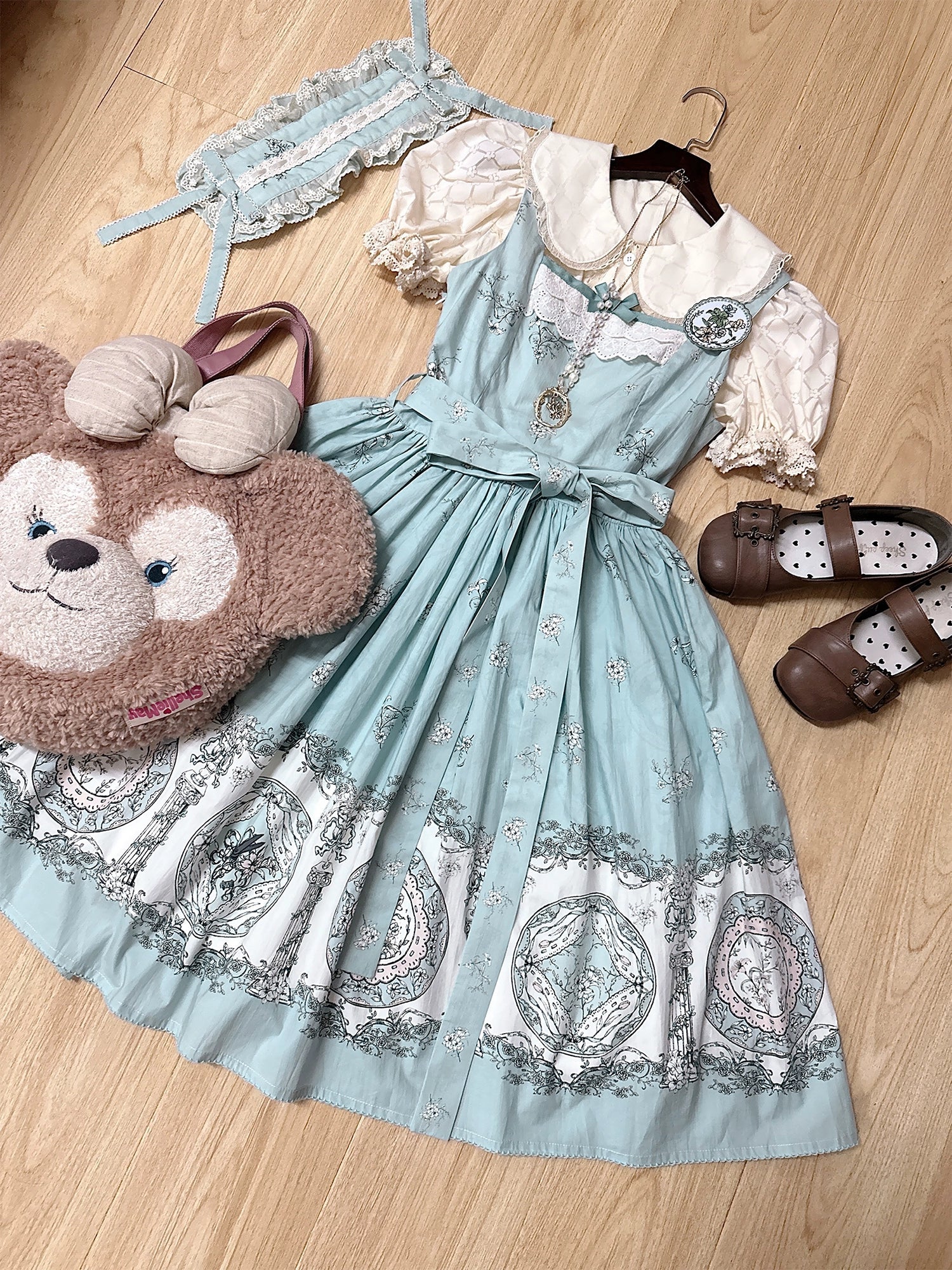 Small Porcelain Plate - Classic Lolita JSK Printed Dress and Accessories - image 12