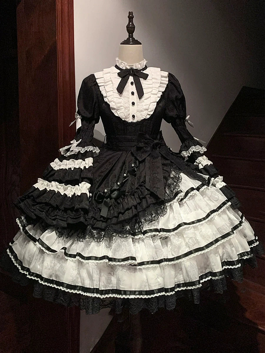 Solo Puppet Sweet Lolita OP Dress with Princess Long Sleeves - image 29