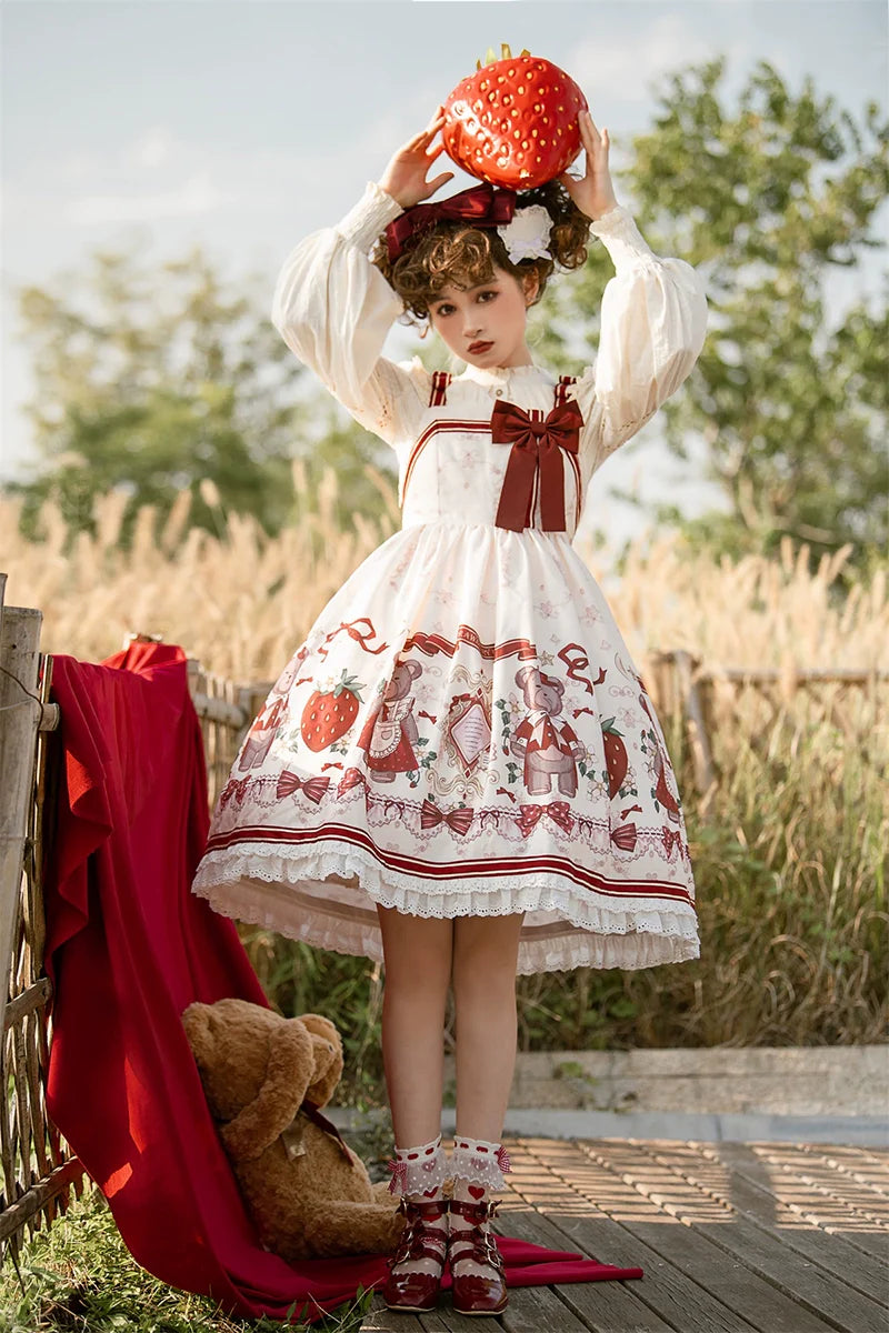 Winter Gift - Kawaii Lolita JSK and Coat Set - image 1