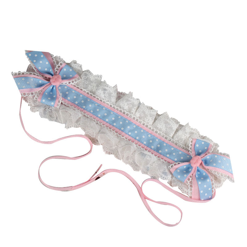 Pink and Blue Sweet Lolita Bow Headwear - image 2