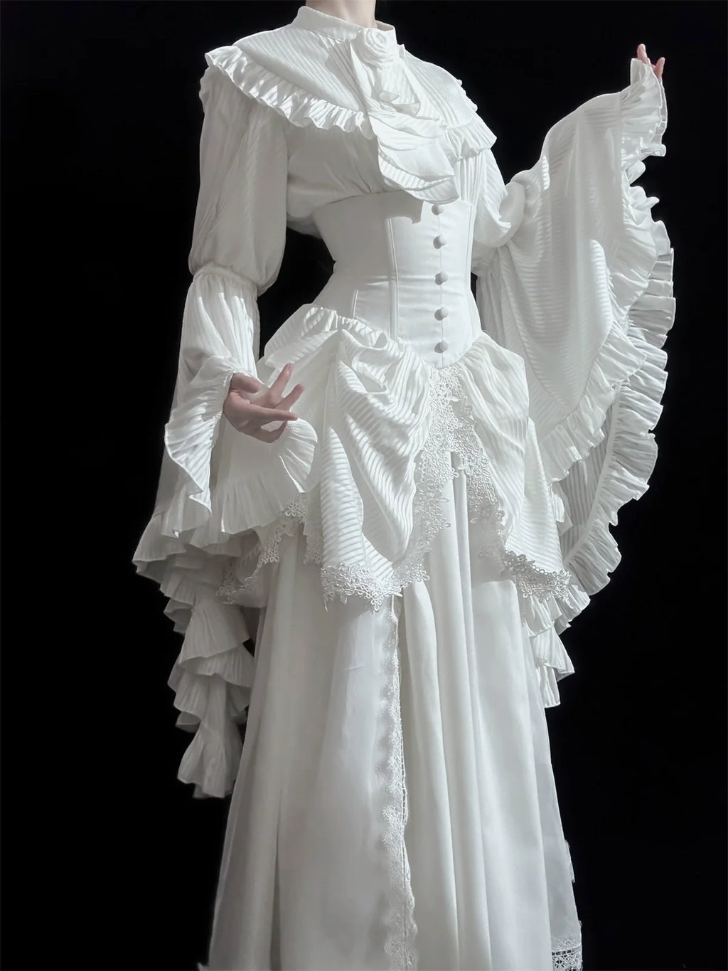 Dreaming Gothic Lolita Fishbone Long Skirt - image 27