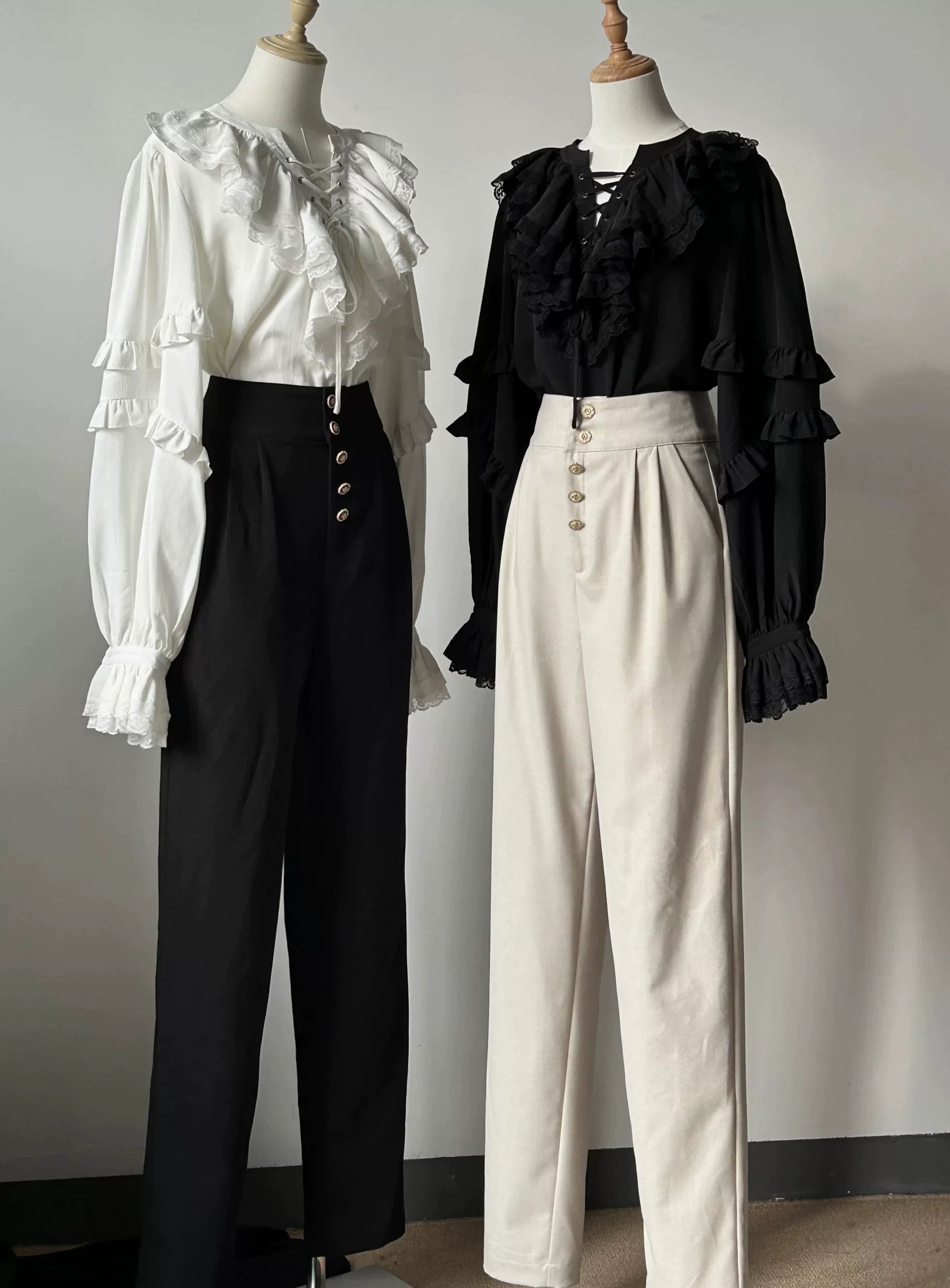 Embroidered Classic Lolita OP Dress, Lace Trim Shirt and Accessories - image 38