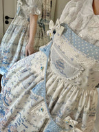 Blueberry Tart Party - Sweet Blue Lolita Salopette Dress Blueberry Tart Print JSK Dress and Accessories - image 18