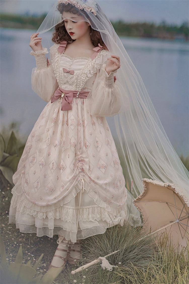 Time Stationery - Elegant Lolita Long Sleeve OP Dress - image 15