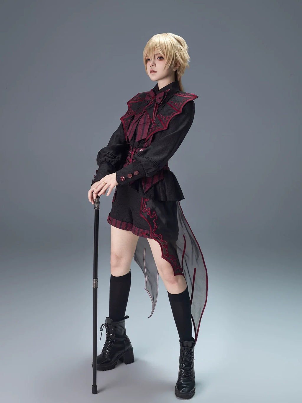 Devils Convention Gothic Ouji Blouse and Suspender Shorts Set - image 10