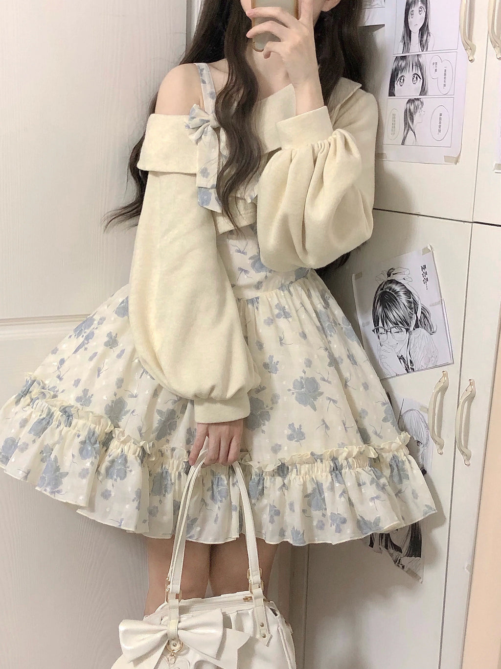 Twilight Rose - Sweet Lolita Dress Sweater and JSK - image 15