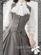 Misty Forest Elegant Vintage Lolita Fishbone Long Skirt and Vest - image 12