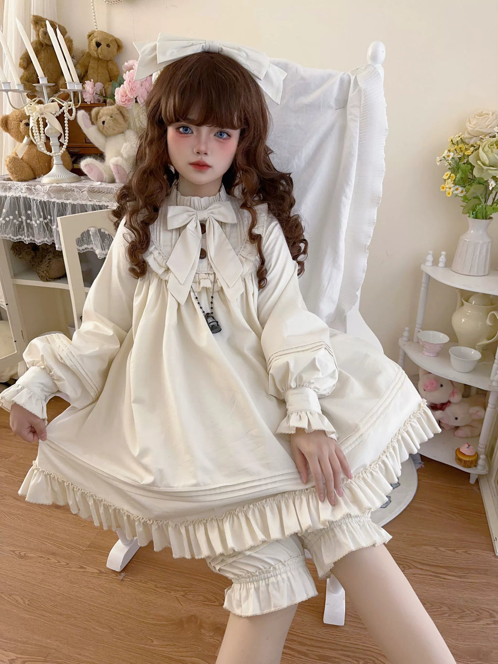 Lullaby - Cotton Lolita OP Dress Kawaii Lolita Bloomers and Accessories - image 2