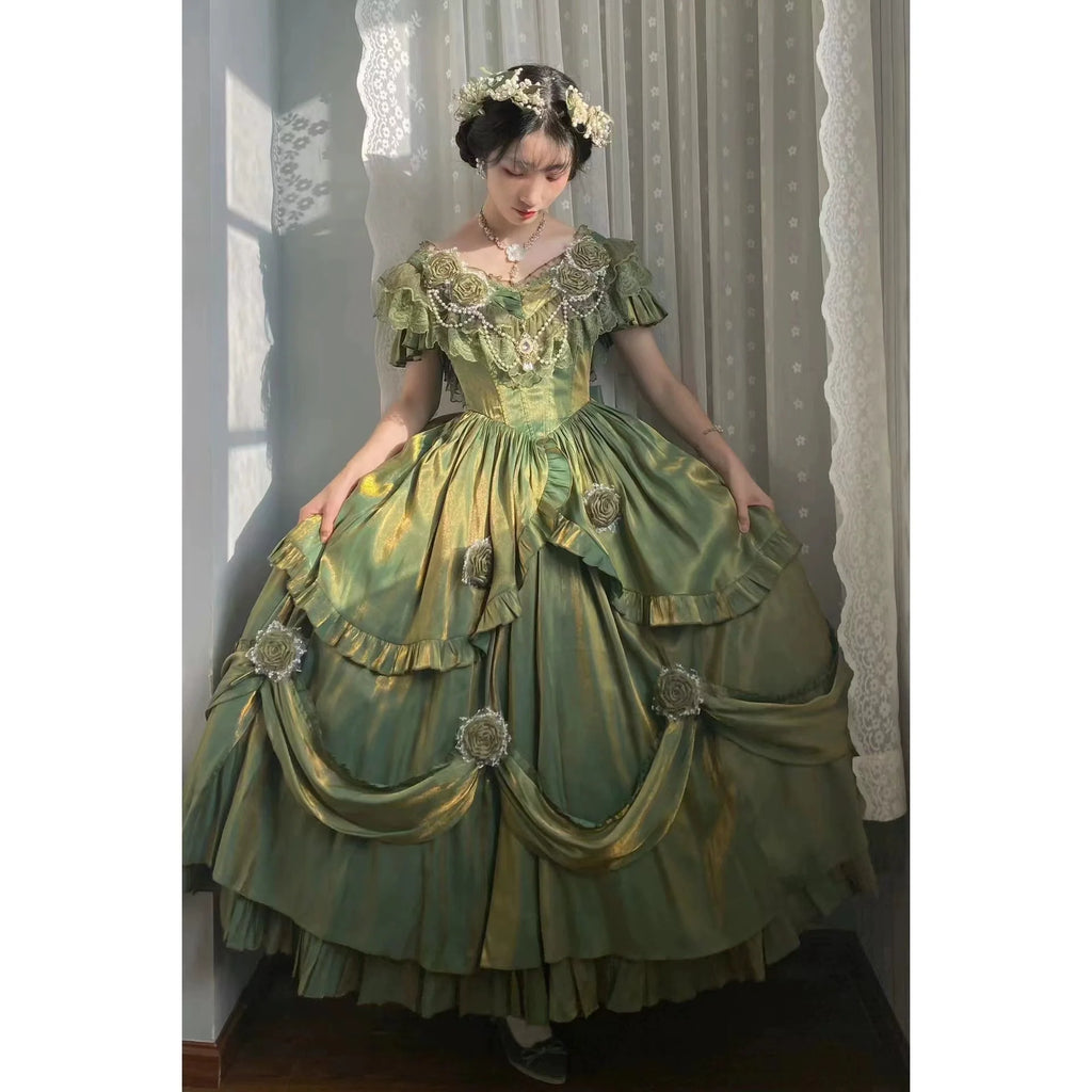 Tana Manor Classic Lolita OP Dress with Floral Decoration - image 1