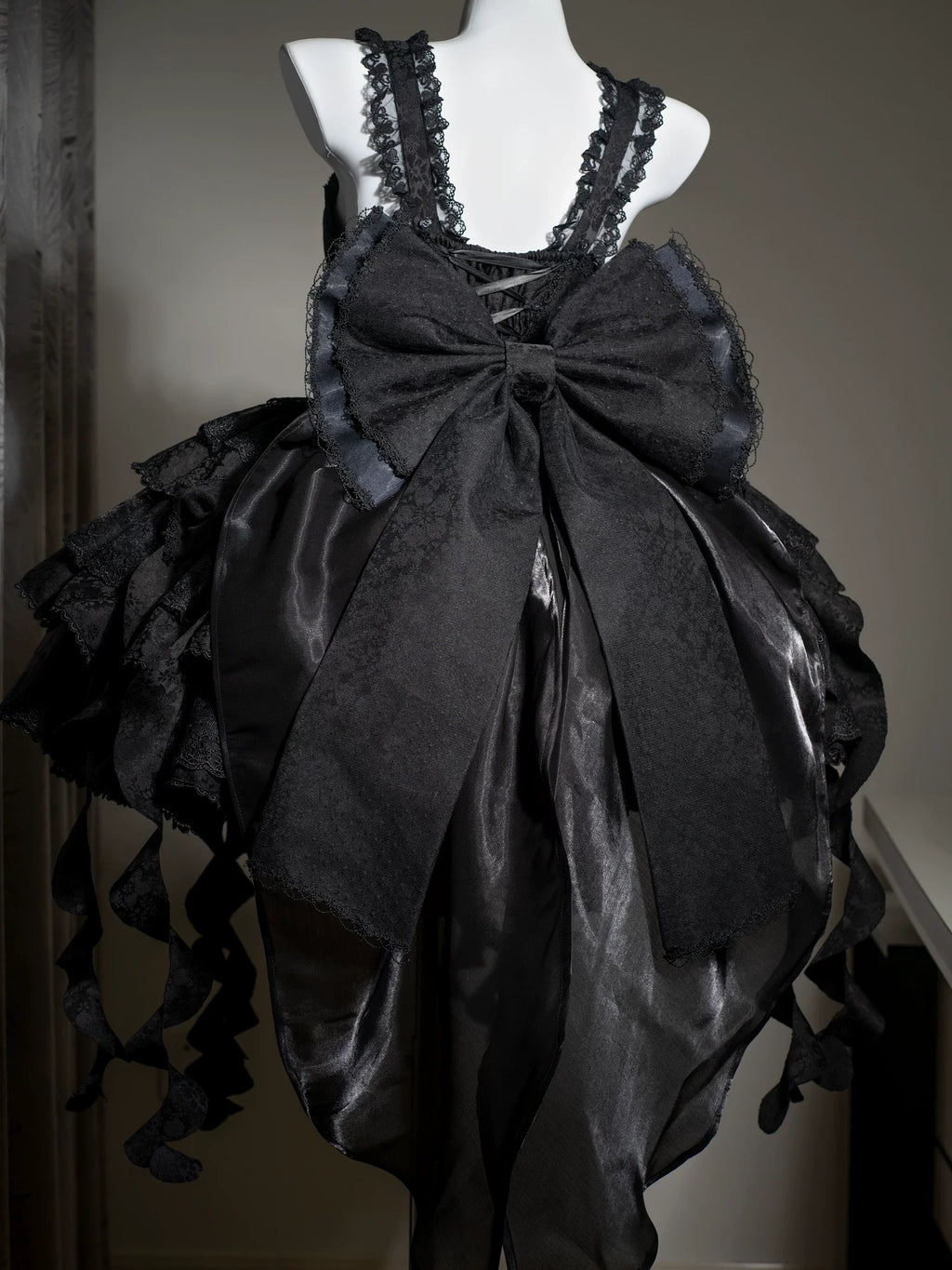 Mori Isle - Solid Gothic Lolita JSK Dress, Embroidered Lace - image 16