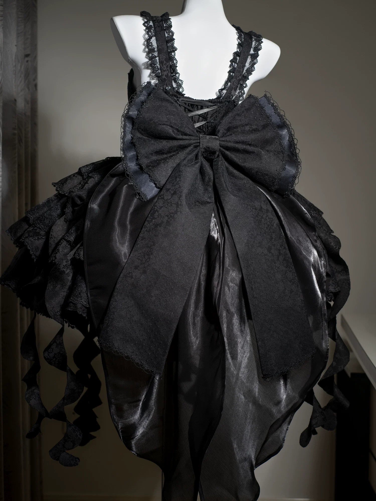 Mori Isle - Solid Gothic Lolita JSK Dress, Embroidered Lace - image 16