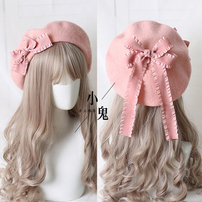 Sweet Bow Multicolors Lolita Wool Beret - image 20