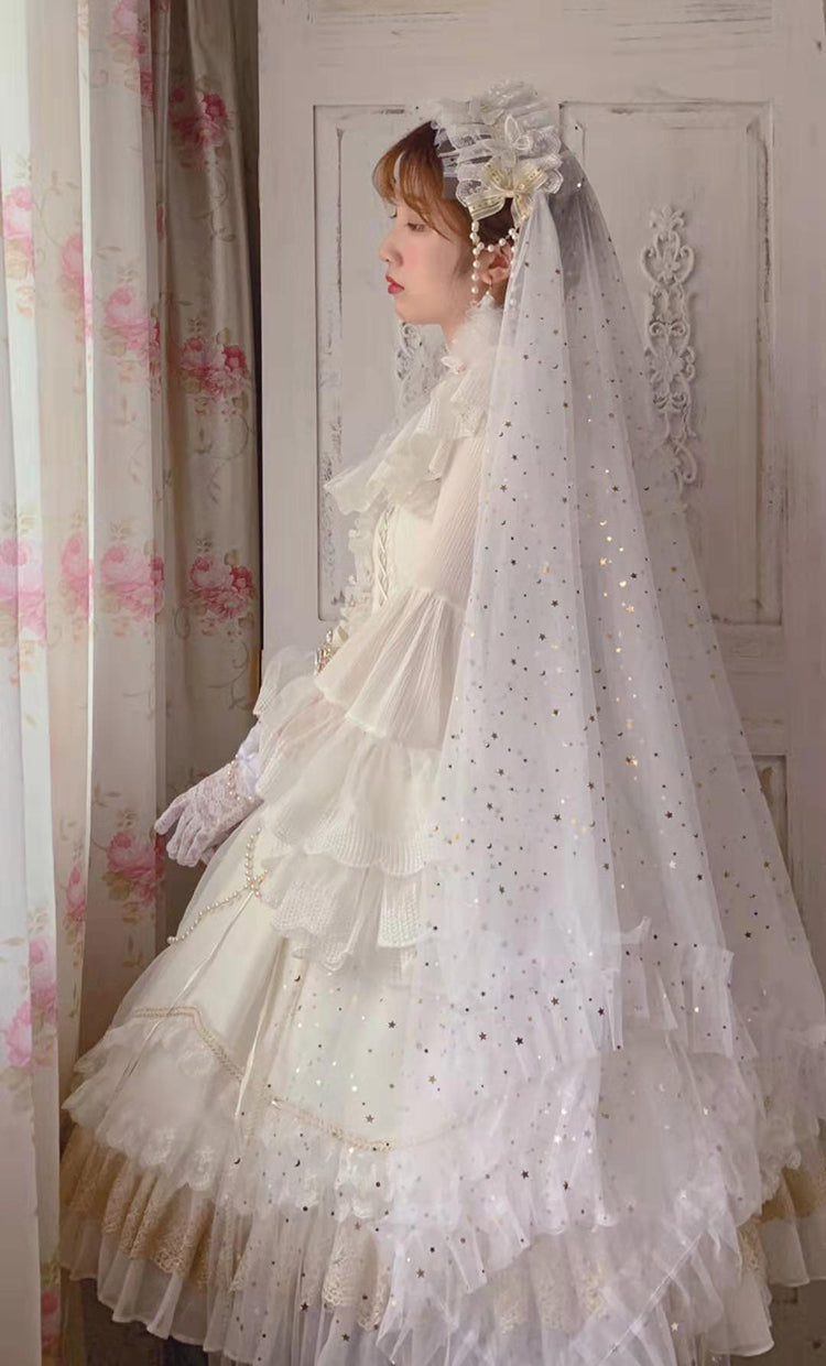 Fate Quartet Gothic Bridal Lolita JSK Dress - image 32