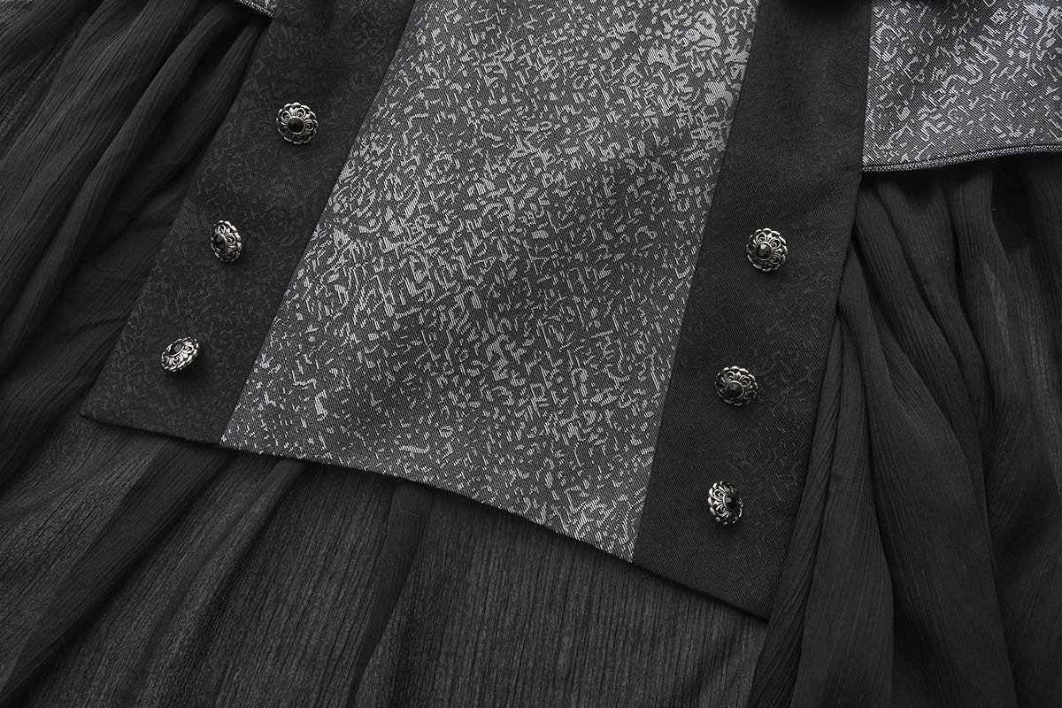 Eternal Displaced Boundary - Ouji Vest Coat with Detachable Back Trailing - image 8
