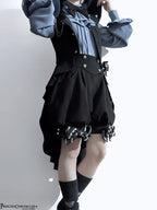 Narrative Rule - Ouji Lolita Shorts Set, Long Vest - image 11
