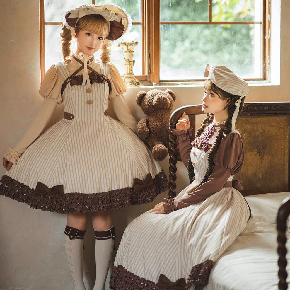 Classic Lolita JSK Customized Stripe Lolita Dress - image 5