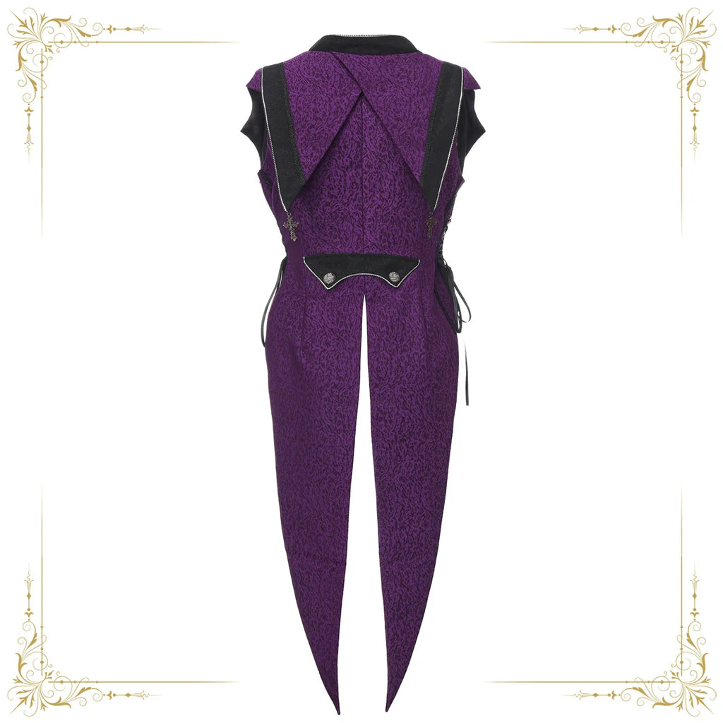 Eternal Crimson Moon Forest - Ouji Lolita Tailcoat Vest - image 4