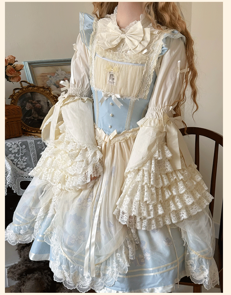 Plus Size Lolita Blouse, Princess Sleeves - image 4
