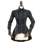 Gothic Tailed-Hem Blouse and Multi-Layer Lolita Skirt Set - image 3
