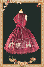 Cinderella Velvet Classic Lolita JSK Dress with Princess Embroidery - image 3