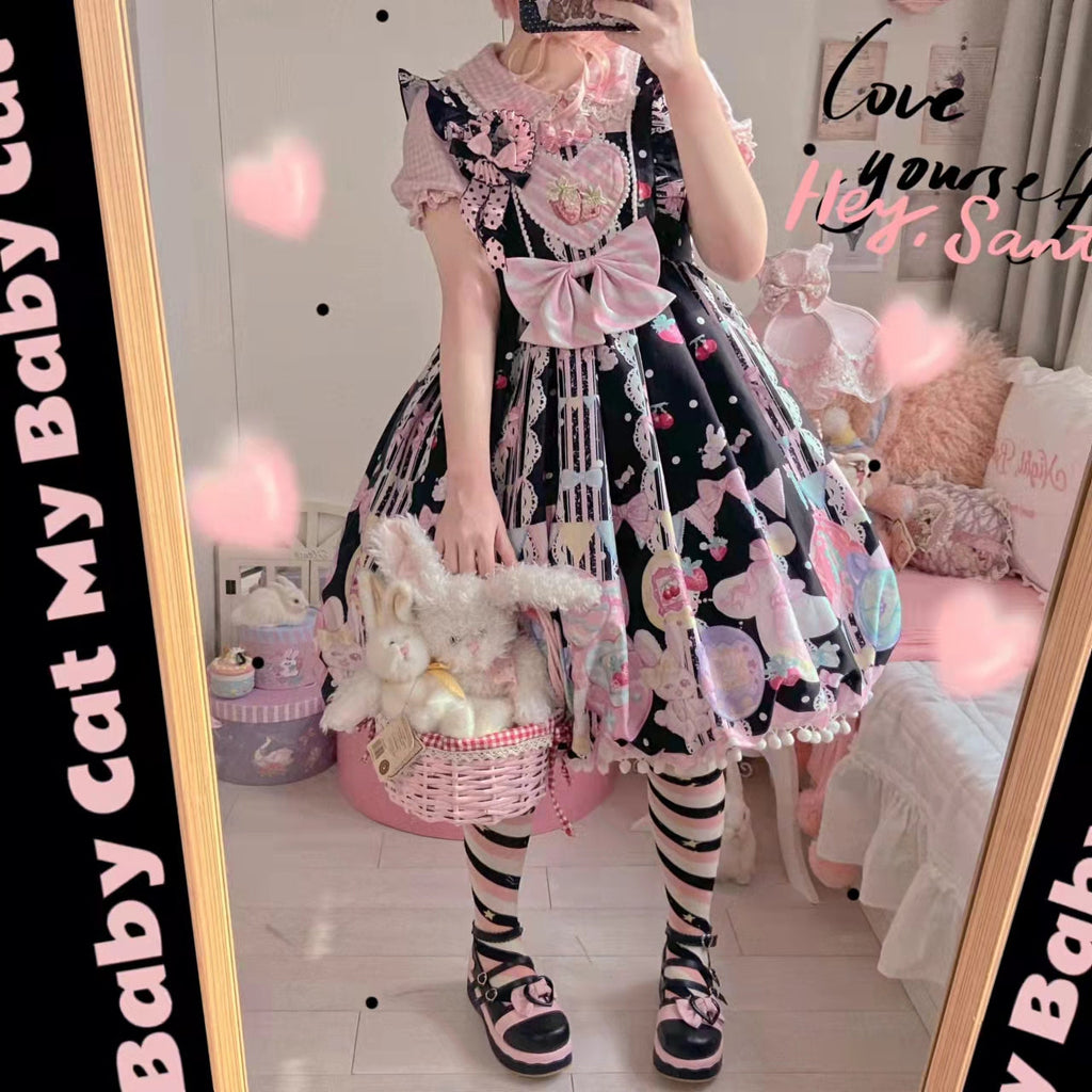 Sweetheart Knots - Sweet Lolita Dress Short Sleeve OP - image 14