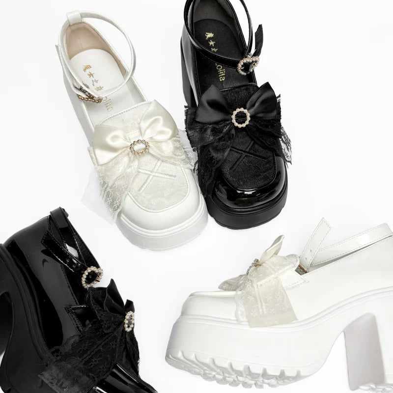 Daily Black and White Lolita Heels - image 8