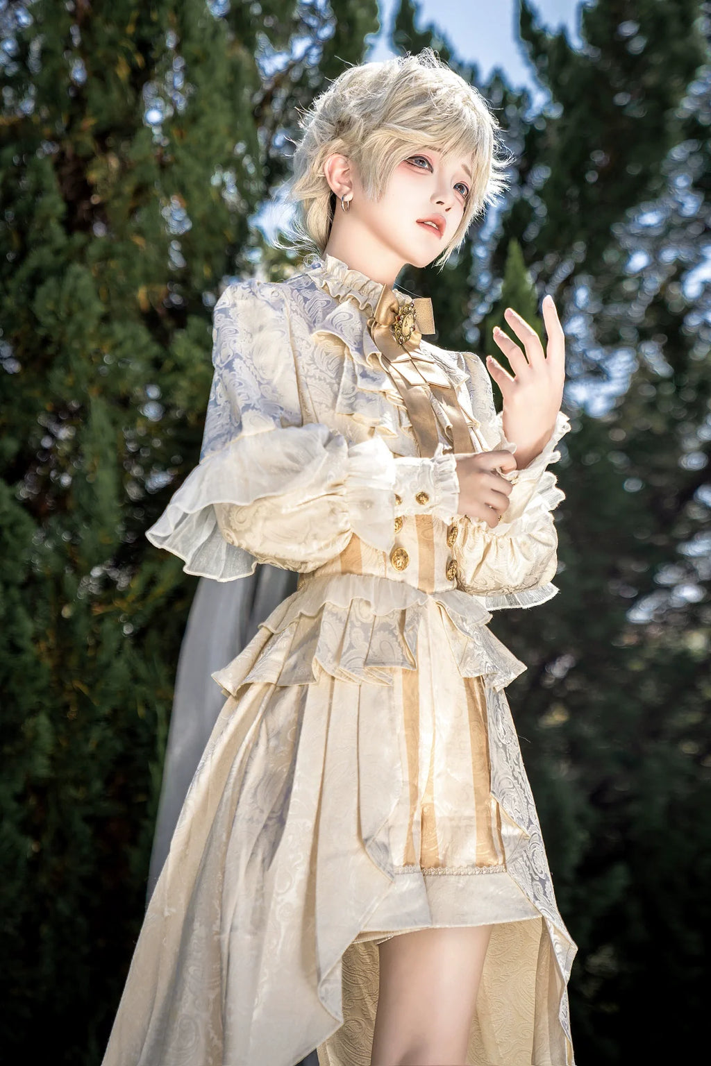 Ouji Lolita Suspender Shorts and Shirt Set - image 8