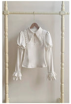 The Vow - Solid Lolita Sweater, Juliet Sleeve, Pointed Collar - image 16