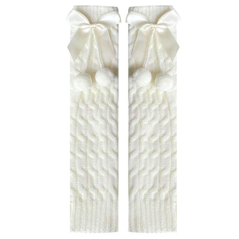 Cute Lolita Leg Warmers Winter Knitted JK Pile Socks - image 11