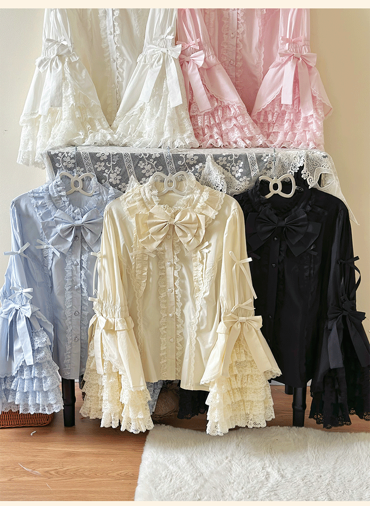 Plus Size Lolita Blouse, Princess Sleeves - image 13