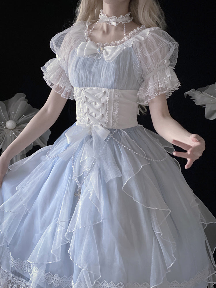 Mermaid Princess - Lolita Short Sleeve OP Dress - image 3