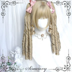 Retro Lolita Wigs Beige Gold Roman Roll Wig - image 1