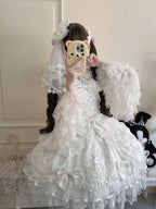 Velvet Sweetheart - Doll-like Sweet Lolita Jumper Dress, Bow Accents - image 9