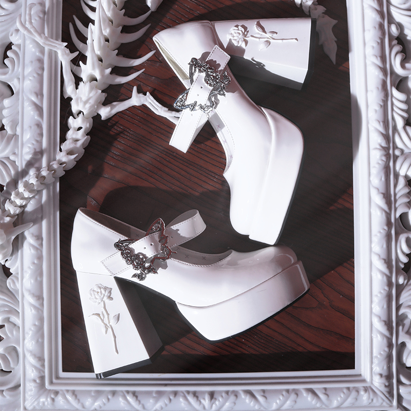 The cycle of all things - Lolita High Platform Shoes with Elegant Butterfly Buckle - image 3