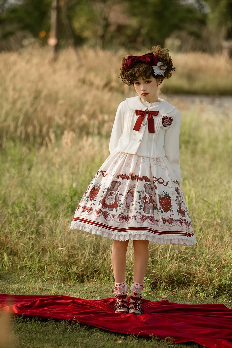 Winter Gift - Kawaii Lolita JSK and Coat Set - image 16