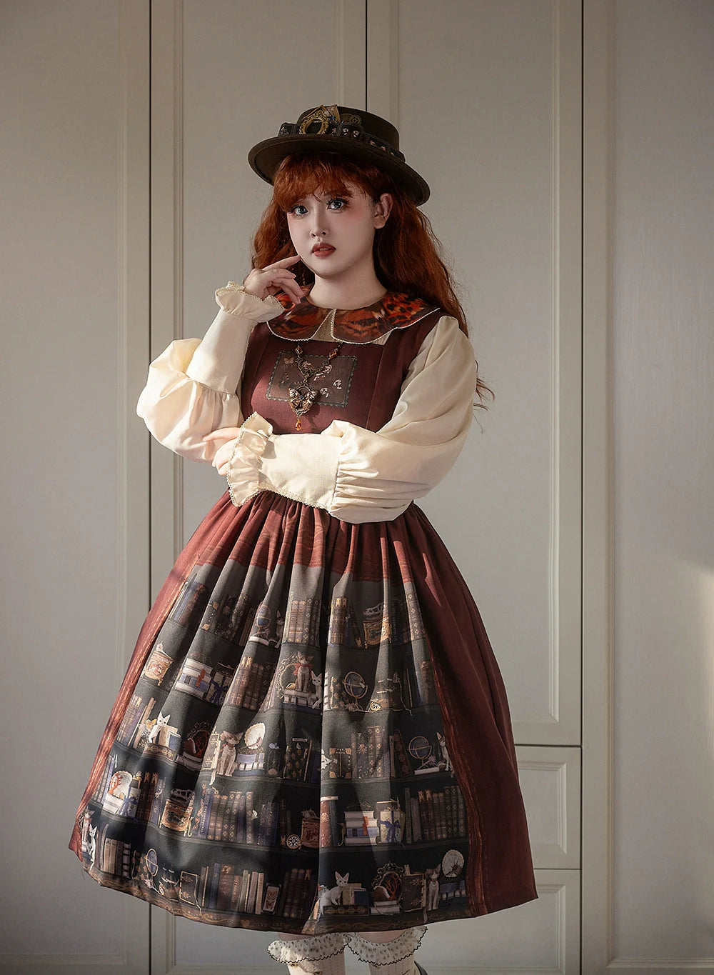 German Bookshelf - Classic Lolita Printed JSK Dress - image 5